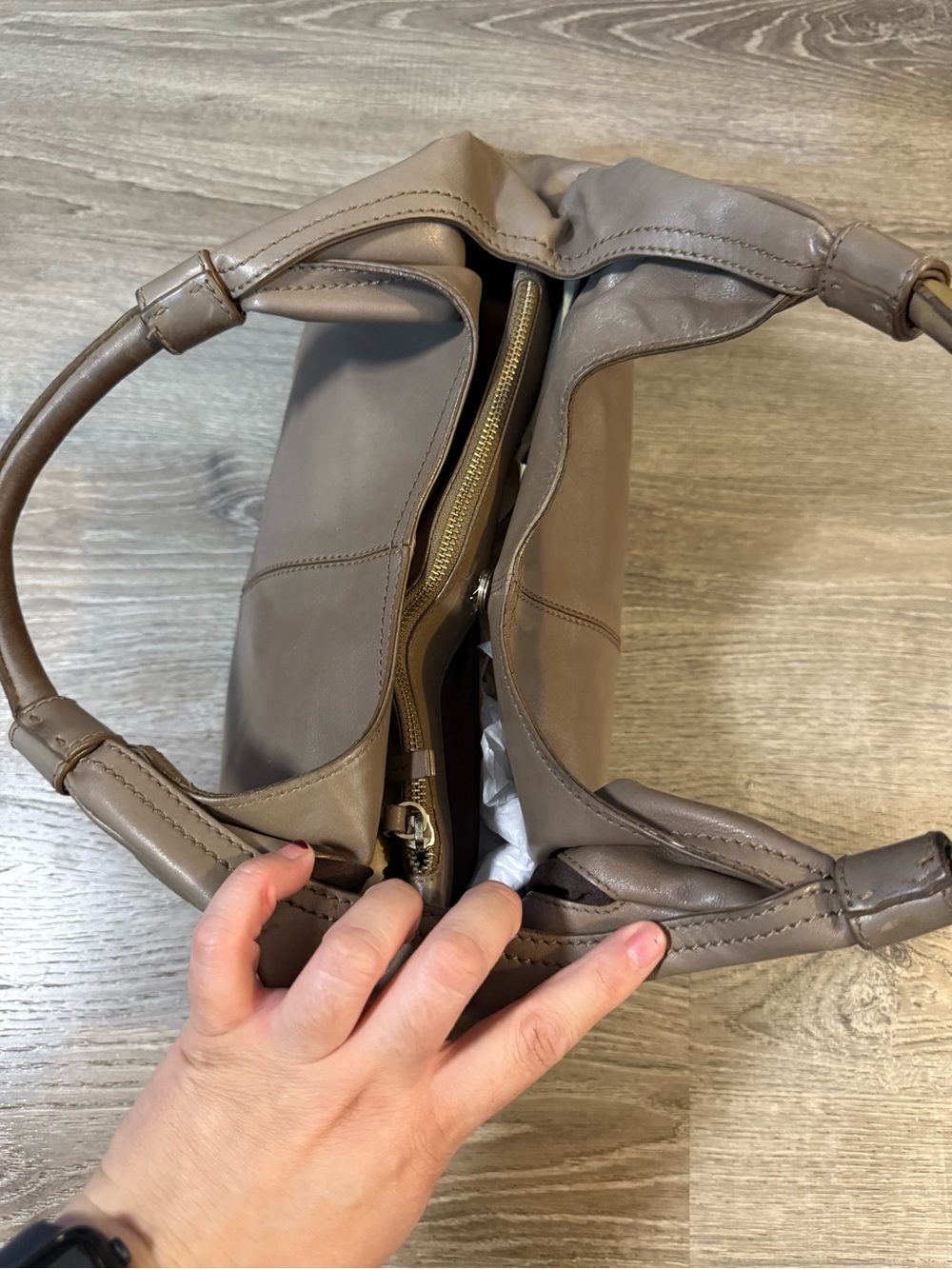 Vintage Max Mara leather slouchy hobo shoulder bag - Picture 5 of 14